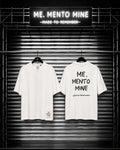 T-shirt Me.Mento Mine bianca fronte neutro con etichetta - retro logo grande nero
