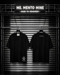 T-shirt Me.Mento Mine nera logo piccolo in basso a dx - retro scritta piccola made to remeber al centro
