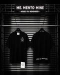 T-shirt Me.Mento Mine nera logo lato cuore - retro scritta grande sotto made to remeber al centro