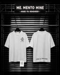 T-shirt Me.Mento Mine bianca logo lato cuore - retro scritta grande sotto made to remeber al centro