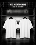 T-shirt Me.Mento Mine bianca scritta nera centro made to remeber - retro neutro